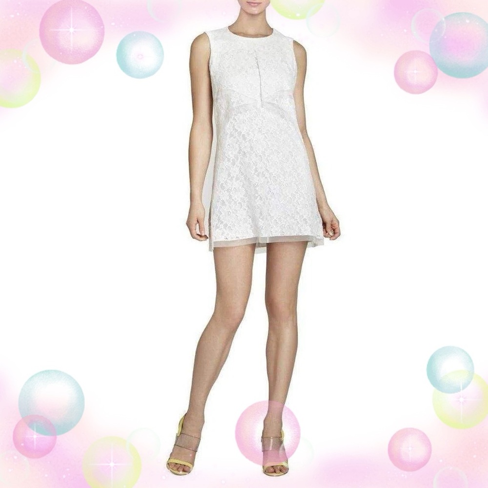 🌸NWOT🌸 BCBGMaxAzria AMELIE Off-White Lace Mini Dress